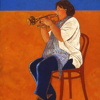 Картина под названием "Kiki au Léonard de…" - Billy Renoir, Подлинное произведение искусства, Акрил