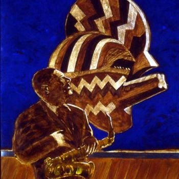 Malerei mit dem Titel "Songye ©" von Billy Renoir, Original-Kunstwerk, Acryl