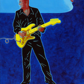 Pintura intitulada "guitariste LGM 7 ©" por Billy Renoir, Obras de arte originais, Acrílico