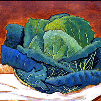 Pintura titulada "le chou-vert ©" por Billy Renoir, Obra de arte original, Acrílico