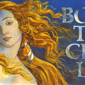 Pittura intitolato "Botticelli ©" da Billy Renoir, Opera d'arte originale, Acrilico