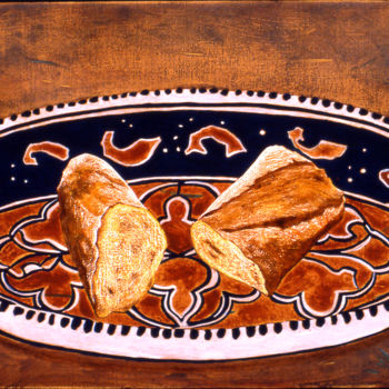 Pintura titulada "les morceaux de pai…" por Billy Renoir, Obra de arte original, Acrílico