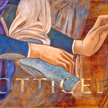Pintura titulada "Botticelli 2 ©" por Billy Renoir, Obra de arte original, Acrílico