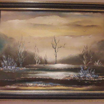 Peinture intitulée "Crépuscule" par Chassignet, Œuvre d'art originale, Huile