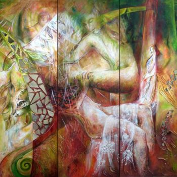 Schilderij getiteld "Sunshine Lovers I (…" door Elisabete Da'Silva, Origineel Kunstwerk, Olie