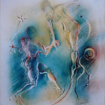 Pintura intitulada "Amar com o corpo V" por Elisabete Da'Silva, Obras de arte originais, Óleo