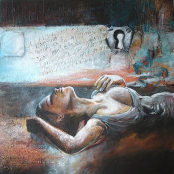 Schilderij getiteld "Prisioneira de mim" door Elisabete Da'Silva, Origineel Kunstwerk, Anders