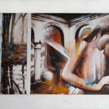 Pintura intitulada "O beijo" por Elisabete Da'Silva, Obras de arte originais, Outro