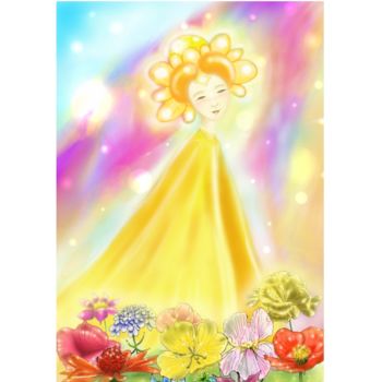 Digital Arts titled "las flores del cami…" by Betina Marker, Original Artwork, Digital Painting