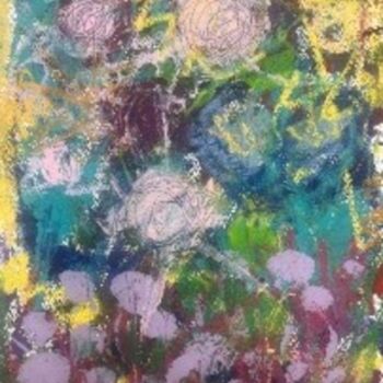 Painting titled "My Messy Garden" by Betsey Ervin, Original Artwork, Acrylic