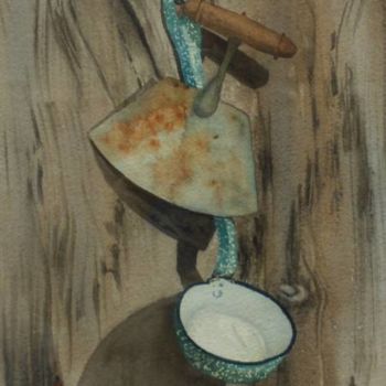 Painting titled "Chopper And Ladle" by Betsy Rich, Original Artwork, Oil