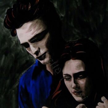 Ζωγραφική με τίτλο "Edward and Bella" από Betta Artusi Art, Αυθεντικά έργα τέχνης, Λάδι
