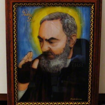Painting titled "Padre Pio" by Betta Artusi Art, Original Artwork