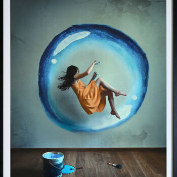 Fotografie getiteld "Créer sa bulle 03/20" door Bettina Dupont, Origineel Kunstwerk, Gemanipuleerde fotografie
