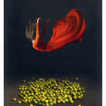 Fotografia intitolato "Tomber dans les pom…" da Bettina Dupont, Opera d'arte originale, Fotografia manipolata