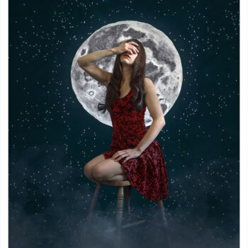 Photography titled "Être dans la lune 0…" by Bettina Dupont, Original Artwork, Digital Photography