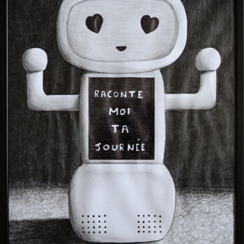 "Meilleur ami du fut…" başlıklı Resim Bettina Dupont tarafından, Orijinal sanat, Grafit