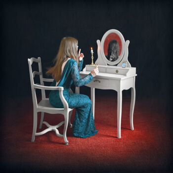 Fotografia intitolato "L'effet miroir 1/3" da Bettina Dupont, Opera d'arte originale, Fotografia digitale
