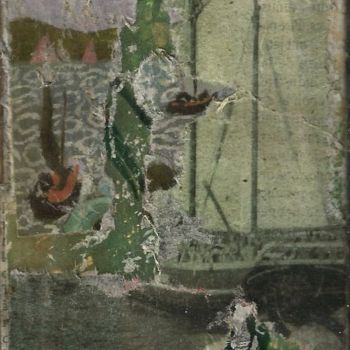 Collages titled "Les bateaux" by Bettina Louis, Original Artwork