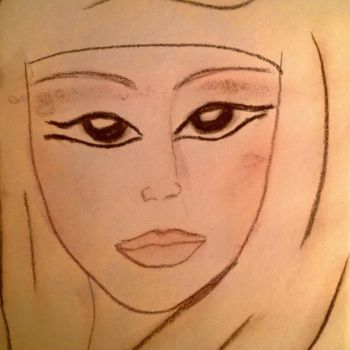Dessin intitulée "Princesse de Perse" par Miouchka, Œuvre d'art originale
