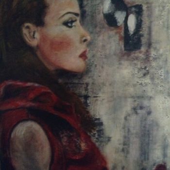 Painting titled "L'attente" by Betty Camiade, Original Artwork, Acrylic