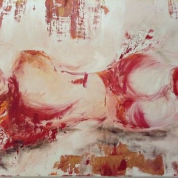 Peinture intitulée "Le paréo rouge !" par Betty Camiade, Œuvre d'art originale, Acrylique