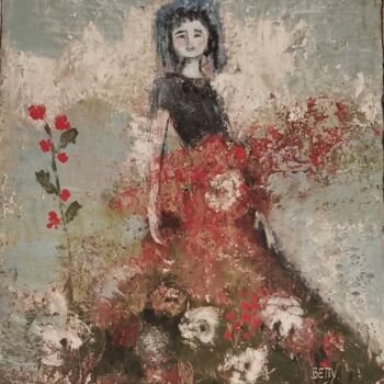 Peinture intitulée "Melisande" par Betty Fevrier, Œuvre d'art originale, Cire