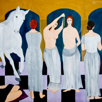 Peinture intitulée "p5140021.jpg Femmes…" par Betty Mellaerts, Œuvre d'art originale, Huile