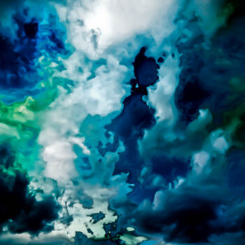 Photography titled "Ciel d'ailleurs n°3" by Betty Pepper, Original Artwork, Digital Painting Mounted on Aluminium