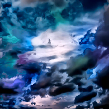 Photography titled "Ciel d'ailleurs n°4" by Betty Pepper, Original Artwork, Digital Painting Mounted on Aluminium