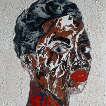 Malarstwo zatytułowany „"AFRICAINE"” autorstwa Betty Rosant, Oryginalna praca, Kolaże