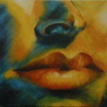 Painting titled "Visage" by Betty Cohen, Original Artwork