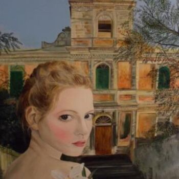 Malarstwo zatytułowany „femme toscane au po…” autorstwa Betty, Oryginalna praca, Olej