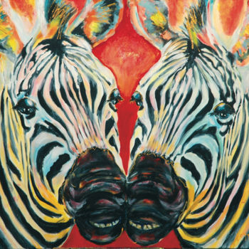 Pittura intitolato "African Dream" da Betty Jonker, Opera d'arte originale, Acrilico