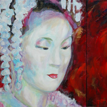 Peinture intitulée "Modesty diptych" par Betty Jonker, Œuvre d'art originale, Acrylique