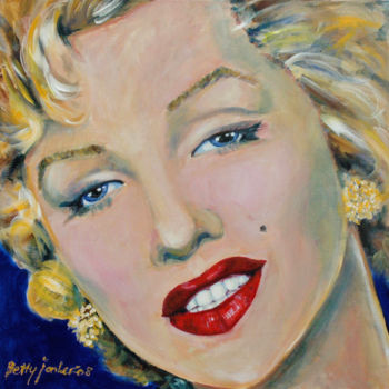 Painting titled "Marilyn Monroe" by Betty Jonker, Original Artwork, Acrylic