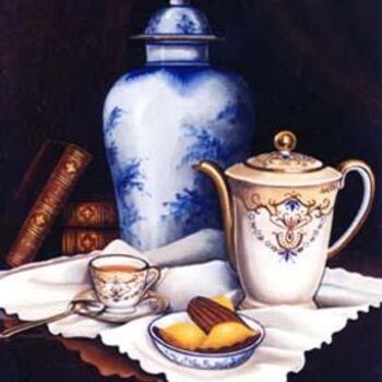 Painting titled "Les madeleines" by Betty Savastano, Original Artwork, Oil