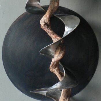 Скульптура под названием "La première étreinte" - Béatrice Choury, Подлинное произведение искусства, Металлы