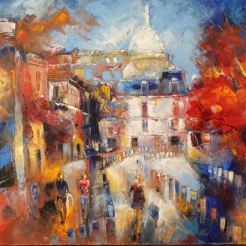 Painting titled "Dome blanc" by Eric Bevilacqua, Original Artwork, Oil