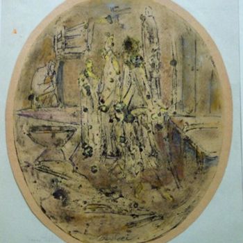 Pittura intitolato ""Mémoire de la pier…" da Abol, Opera d'arte originale, Olio