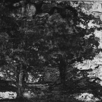 Dessin intitulée ""le Chêne" - Eau fo…" par Abol, Œuvre d'art originale