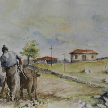 Ζωγραφική με τίτλο "Çiftçi" από Beytullah Şavkin, Αυθεντικά έργα τέχνης