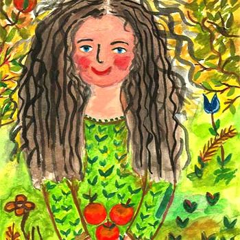 "Elmalı Kız" başlıklı Tablo Beyza Ersoy tarafından, Orijinal sanat