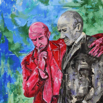 Картина под названием "Discource" - Igor Bezrodnov, Подлинное произведение искусства, Масло Установлен на Деревянная рама дл…
