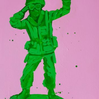 Malarstwo zatytułowany „Plastic soldiers pi…” autorstwa Bf, Oryginalna praca, Akryl