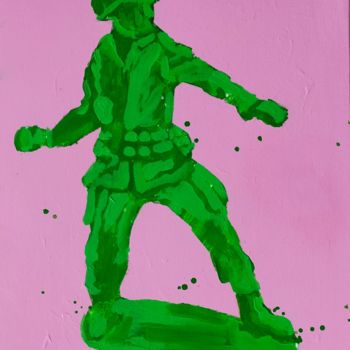 Painting titled "Plastic soldiers gr…" by Bf, Original Artwork, Acrylic