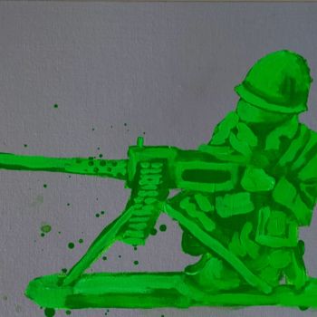 Painting titled "Plastic soldiers gr…" by Bf, Original Artwork, Acrylic