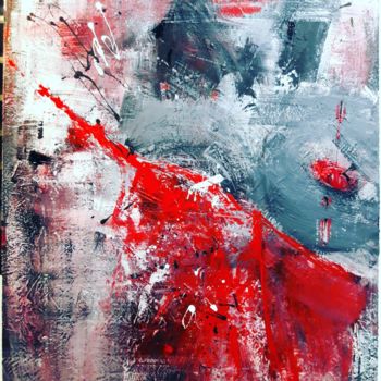 Painting titled "Rouge de Honte.jpg" by Baron Frank Von Misch, Original Artwork, Acrylic