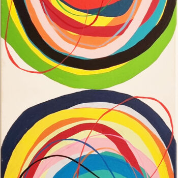 Peinture intitulée "Circulaire" par Bg Créations, Œuvre d'art originale, Acrylique Monté sur Châssis en bois