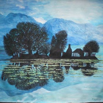 Painting titled "The Magic Island" by Bhagvati Nath, Original Artwork, Other